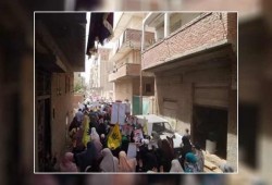 قرية الرئيس مرسي تنتفض بمسيرة حاشدة رافضة للانقلاب