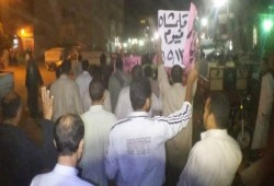 مسيرة لثوار قلمشاة بالفيوم تطالب بالإفراج عن المعتقلين