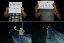 سلسلة بشرية لثوار مركز دمنهور لرفض حكم العسكر