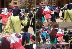 تظاهرات حاشدة لحرائر الاسكندرية رفضا للانقلاب وحرق البلاد