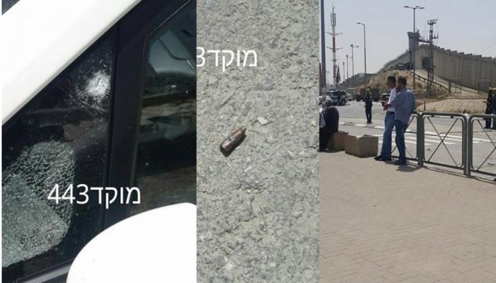 استهداف وفد أمني صهيوني على حاجز قلنديا