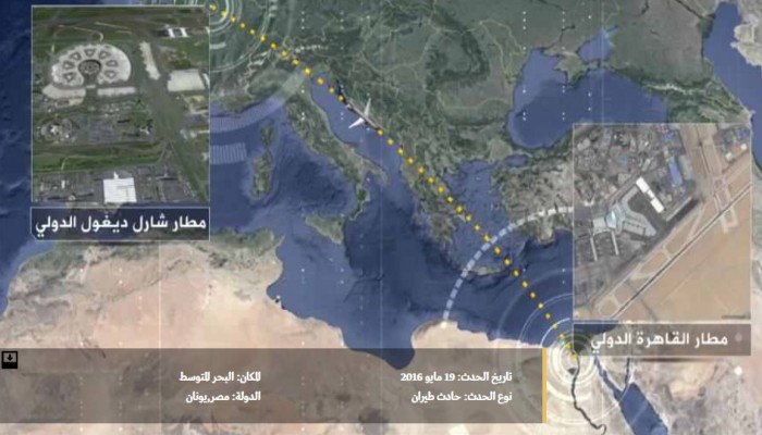 التسلسل الزمني لرحلة الطائرة المصرية