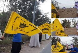 البحيرة : سلسلة بشرية لثوار الدلنجات ترفع شعار "ارحل يا فاشل"