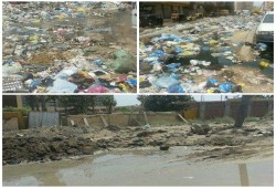 مياه الصرف الصحى وأكوام القمامة تغرق مناطق المندرة شرق الإسكندرية