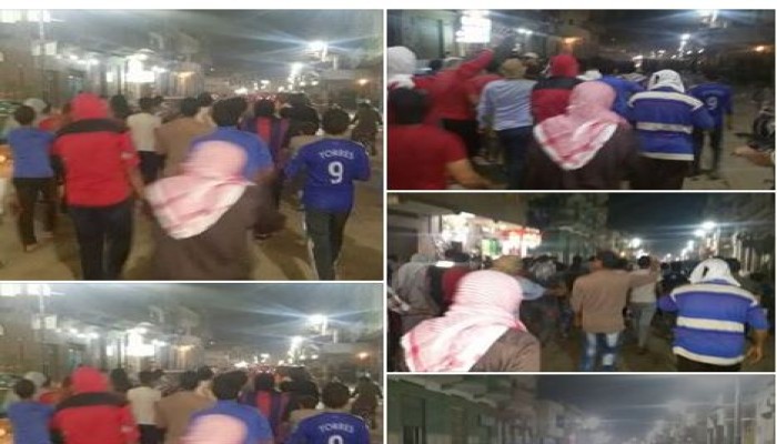 مسيرة حاشدة لثوار حوش عيسي تهتف " ثورة كاملة ثورة تشيل..كل خاين كل عميل"