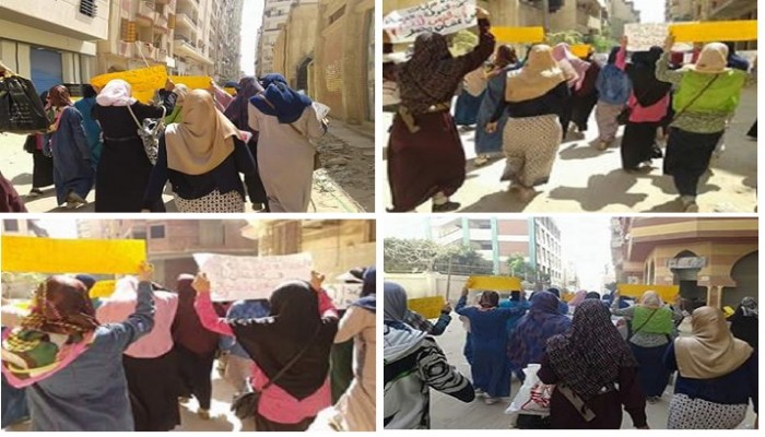 بنات الثورة بالإسكندرية ينددن بالحكم العسكري وغلاء الاسعار