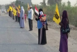 سلسلة بشرية لثوار النوبارية بالبحيرة تنديداً بجرائم العسكر