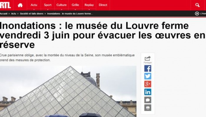 نقل مقتنيات متحف اللوفر بباريس خوفا عليها من فيضانات نهر السين