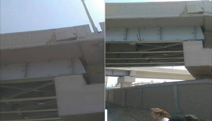 تصدع بكوبري "بنها" الجديد بعد أسابيع من افتتاحه