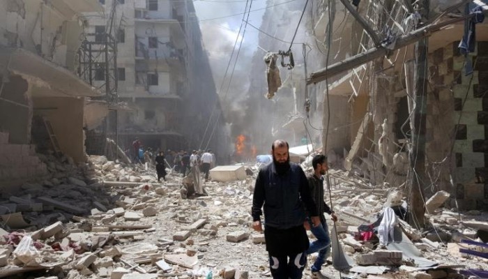 55 شهيدا بغارات على حلب وهجوم بري جنوبها