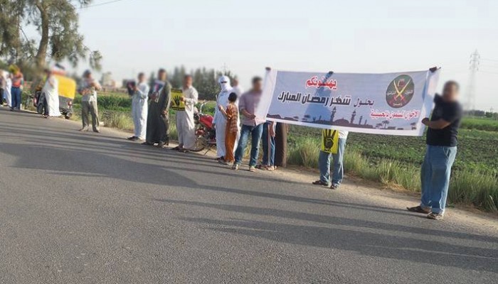 ثوار الحسينية بالشرقية يهنئون الأهالي برمضان