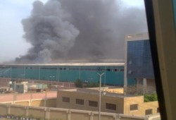 حريق هائل يلتهم مصنع مكرونة غرب الإسكندرية