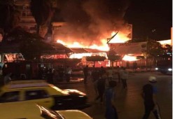 حريق هائل بأسواق "تحيا مصر" بالغربية