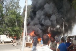 حريق فى مقلب قمامة بكفر الشيخ يمتد لشونة كراسى