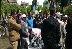 وقفة احتجاجية في هولندا على أوضاع اللاجئين الفلسطينيين