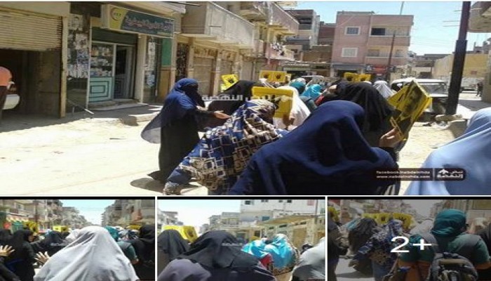 البحيرة : مسيرة لحرائر حوش عيسى رفضا للانقلاب