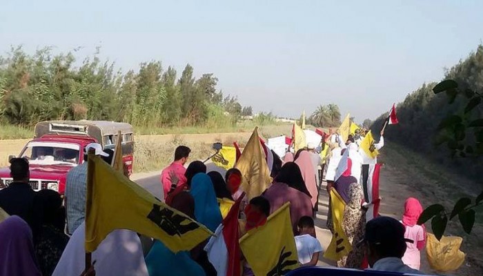 ثوار النوبارية في مسيرة حاشدة للتأكيد على مصرية تيران زصنافير