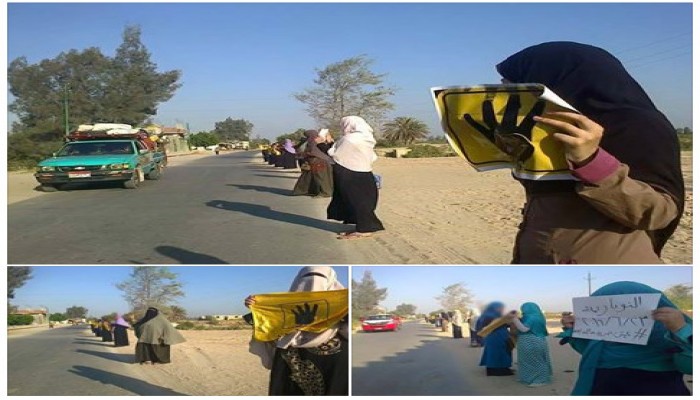 فعالية لـ"نساء ضد الانقلاب" بالنوبارية ضد جرائم العسكر بحق المعتقلين