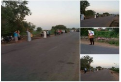 ثوار السنطة ينتفضون بسلسلة بشرية مناهضة لحكم العسكر