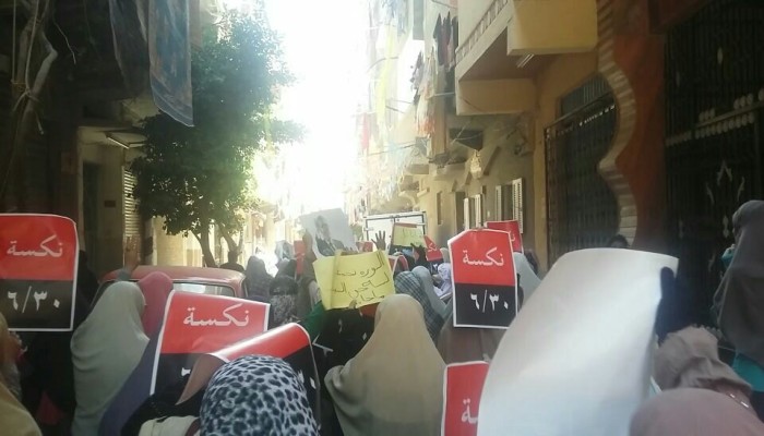 ثوار الرمل ينتفضون ضد الانقلاب في ذكرى 30 يونيو