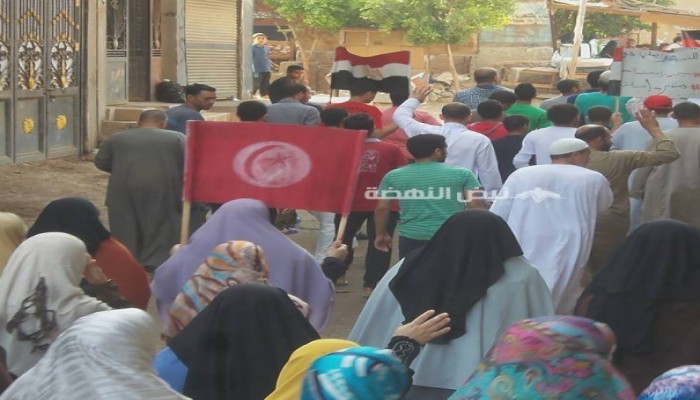 مسيرة لثوار المنصورية مناهضة لحكم العسكر