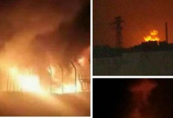 انفجارات ضخمة تهز "معامل الدفاع" بحلب وخسائر كبيرة للنظام