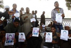 وقفة احتجاجية لأهالي المصريين المختطفين في ليبيا