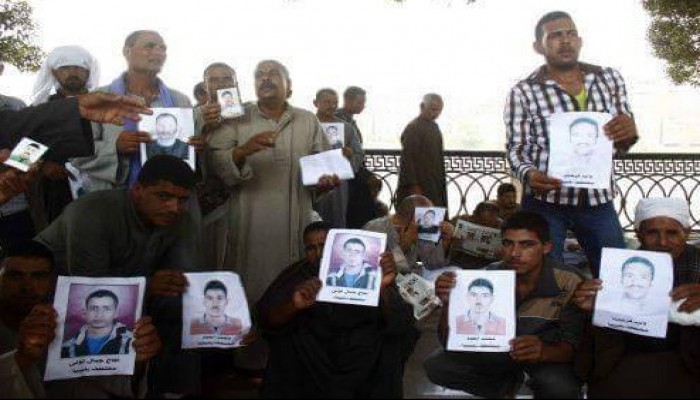 وقفة احتجاجية لأهالي المصريين المختطفين في ليبيا