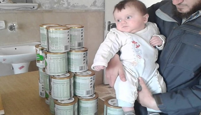 حليب الأطفال يوشك على النفاد بحلب
