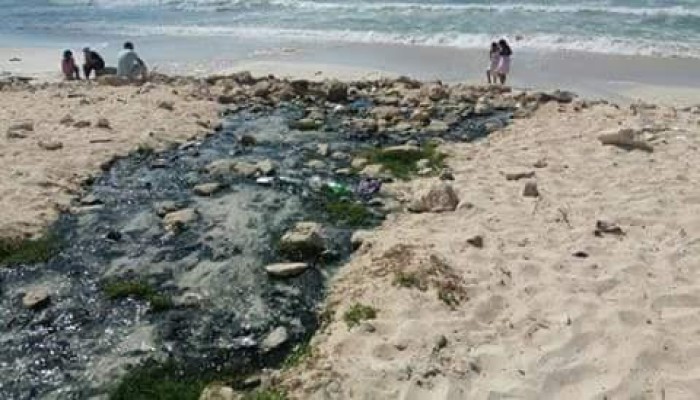 شواطئ الإسكندرية تجمع مخلفات الصرف والنفايات الطبية