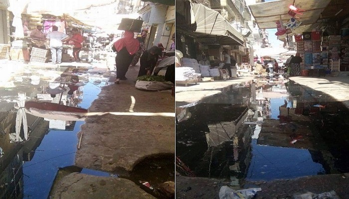 شوارع كفر الدوار تغرق في مياه الصرف الصحي