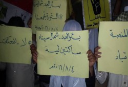 فعالية ليلية لثوار بئر العبد تندد بتهجير المواطنين وتركهم لأراضيهم