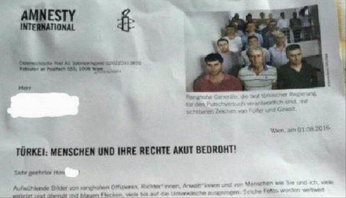 "العفو الدولية" في النمسا تجمع تبرعات لصالح الإنقلابيين في تركيا