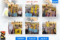 عدة مظاهرات صباحية في الشرقية تدشن لأسبوع "مصر مش للبيع"