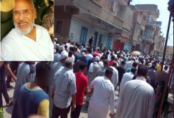 حشد كبير في تشييع جنازة "محمد عبدالباقى" أحد رموز الإخوان المسلمين بالدقهلية