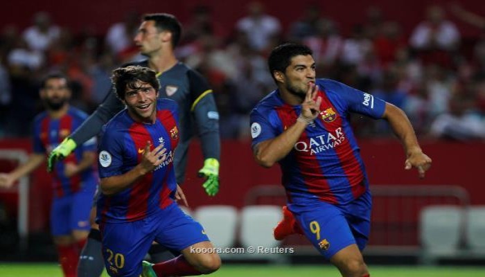 برشلونة يهزم إشبيلية بثنائية في ذهاب السوبر الإسباني (فيديو)