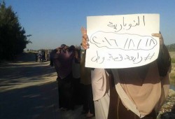 للمرة الثانية .. سلسلة بشرية لثوار النوبارية إحياءًا لذكرى مذبحة "سيارة الترحيلات"