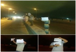 سلسلة بشرية لثوار "مركز دمنهور" إحياءًا لذكرى مذبحة "سيارة الترحيلات"