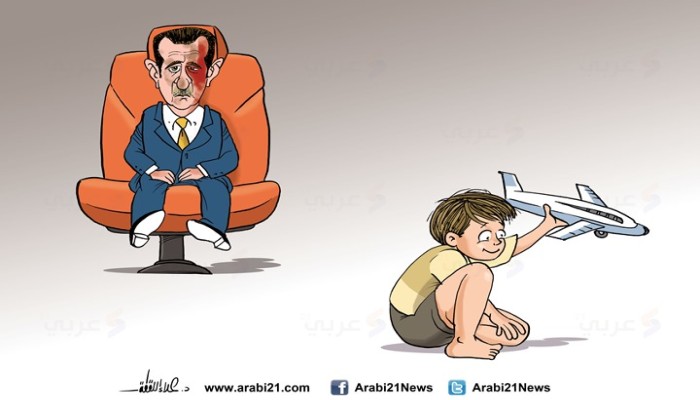 كاريكاتير: أطفال سوريا وقصف بشار
