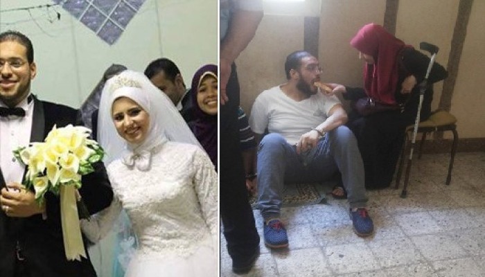 صورة لزوجين قبل وبعد الاعتقال .. هذا ما أعده السيسي للشباب