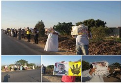 ‏سلسلة بشرية ترفض قرض العسكر بالحسينية بالشرقية‬