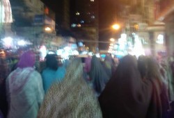 مسيره حاشده تهز ارجاء منطقة المحطة بالإسكندرية