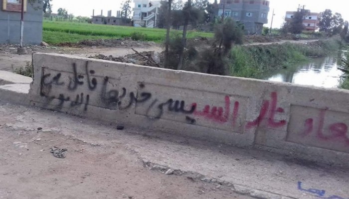 بشعارات "السيسي خربها" جداريات لثوار المحمودية بالبحيرة