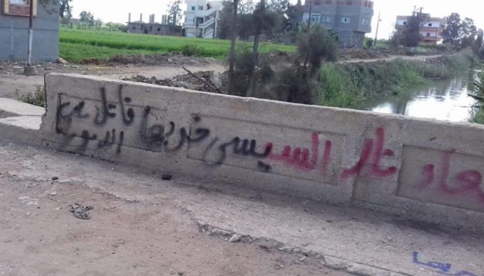 بشعارات "السيسي خربها" جداريات لثوار المحمودية بالبحيرة
