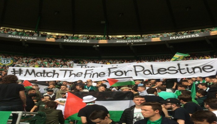 نصرةً لفلسطين.. جماهير سيلتك الاسكتلندى تجمع "غرامة الصهيونية"