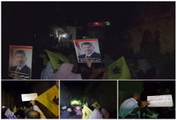 مسيرة ليلية تأييدا للرئيس مرسي بالسكاكرة بالشرقية