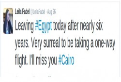 مراسلة إذاعة أمريكية: تغادر مصر خوفًا