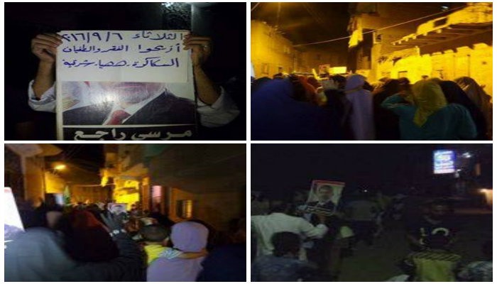تواصل التظاهرات الليلية المطالبة بإزاحة الفقر والطغيان بالسكاكرة بالشرقية