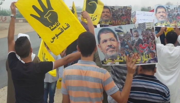 تواصل التظاهرات في ثاني أيام "يسقط انقلاب الذل والعار" بفاقوس