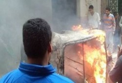 إنفجار توك توك ونجاة صاحبة من الموت بالشرقية